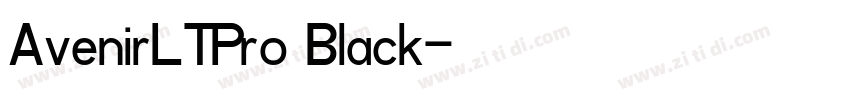 AvenirLTPro Black字体转换